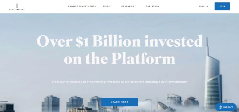 RealtyMogul Homepage