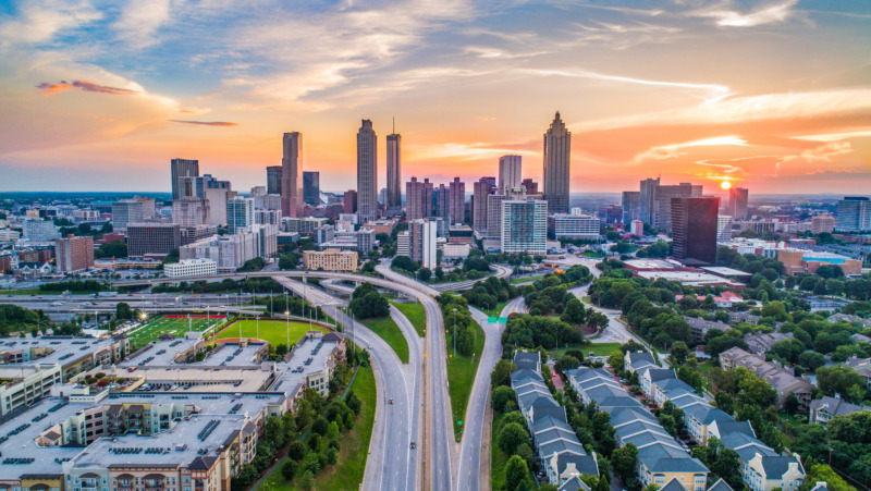 Aerial view of Atlanta, Georgia