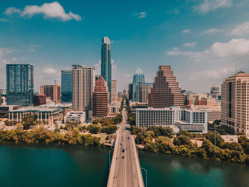 Aerial view of Austin, Texas