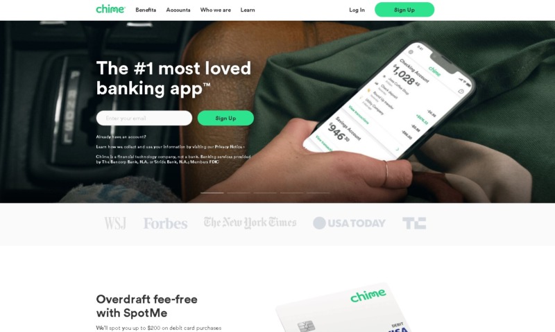 Chime Landing Page