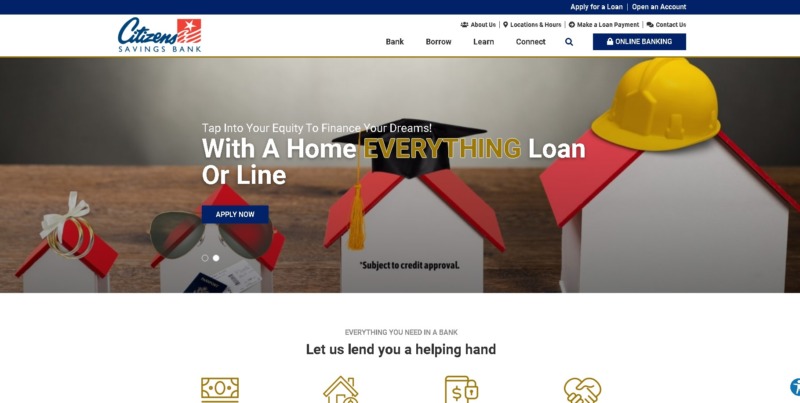 Citizens Savings Bank Homepage