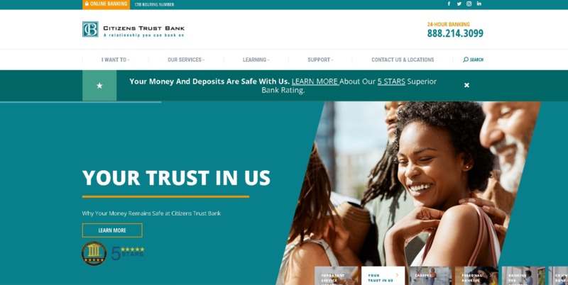 Citizens Trust Bank Homepage