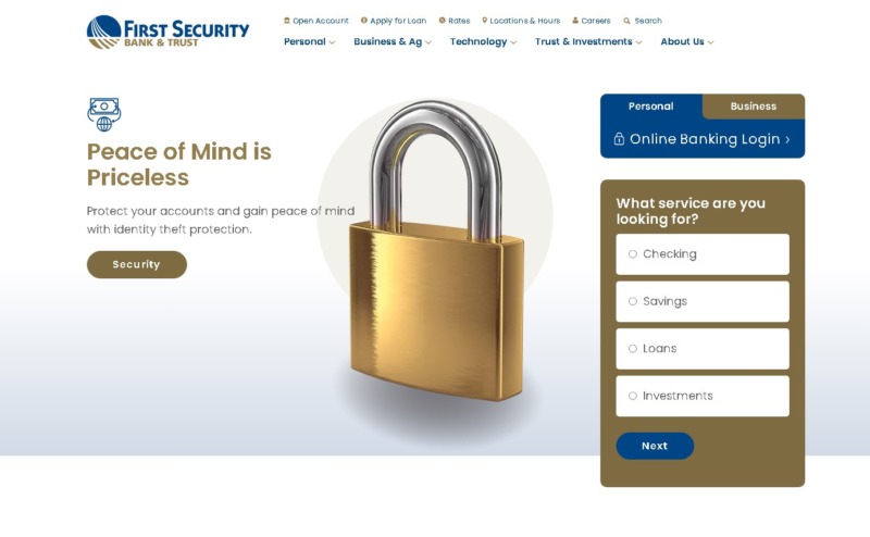 First Security Bank and Trust Homepage