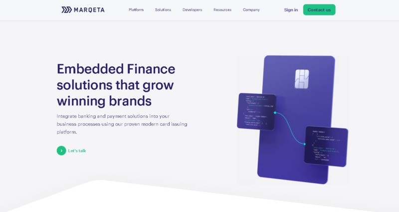 Marqeta Homepage