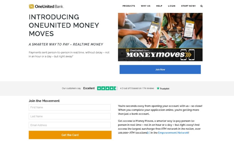 OneUnited Bank Homepage