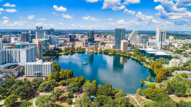 Aerial view of Orlando, Florida