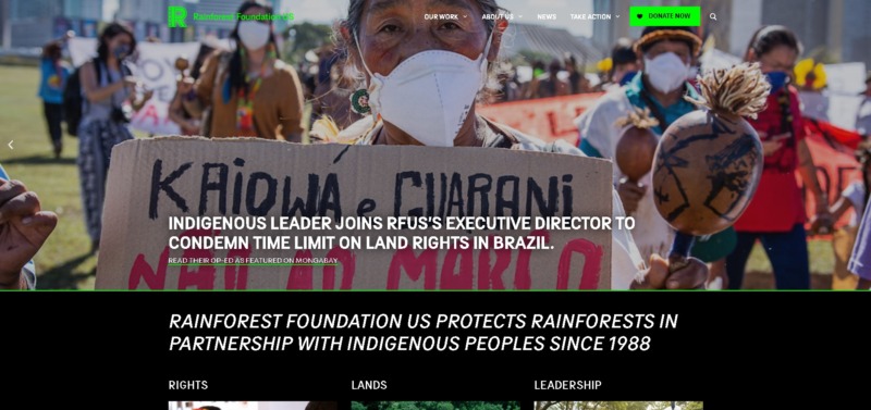 Rainforest Foundation US Website