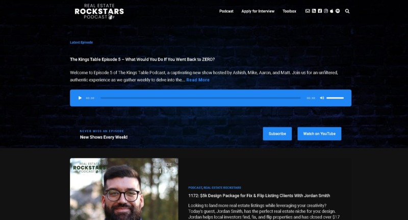 Real Estate Rockstars Website