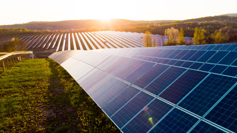 Solar Panels on a solar farm