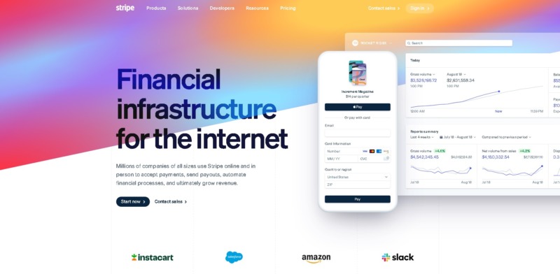 Stripe Homepage