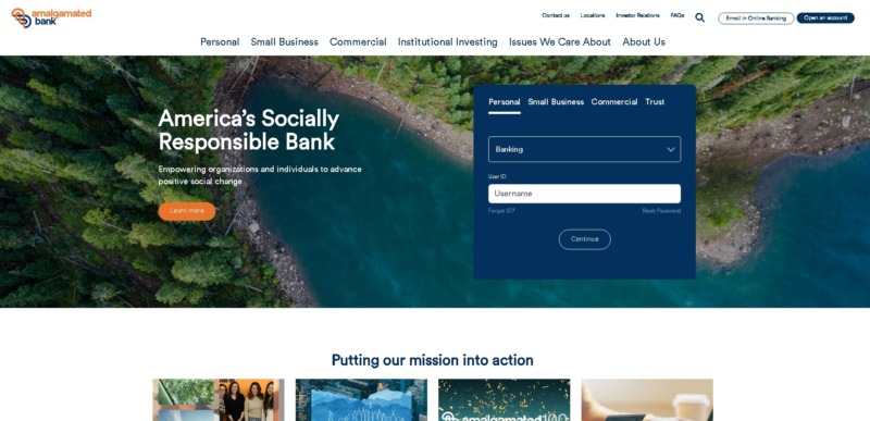 Amalgamated Bank Homepage