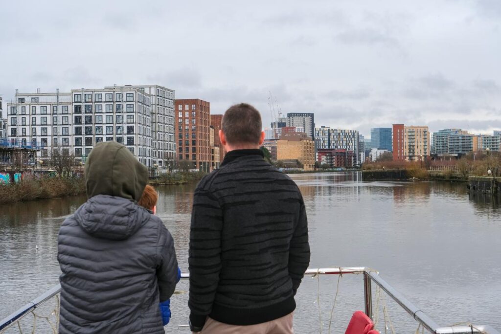 Scenic Boat Tour in Manchester's Revitalized Canal District