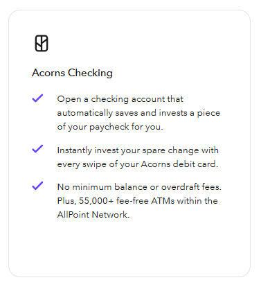 Acorns Checking Account