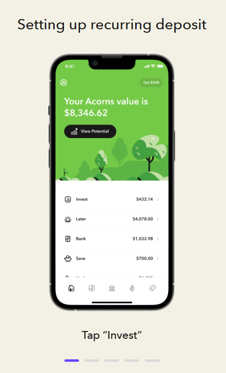 Acorns Tap to Invest Guide